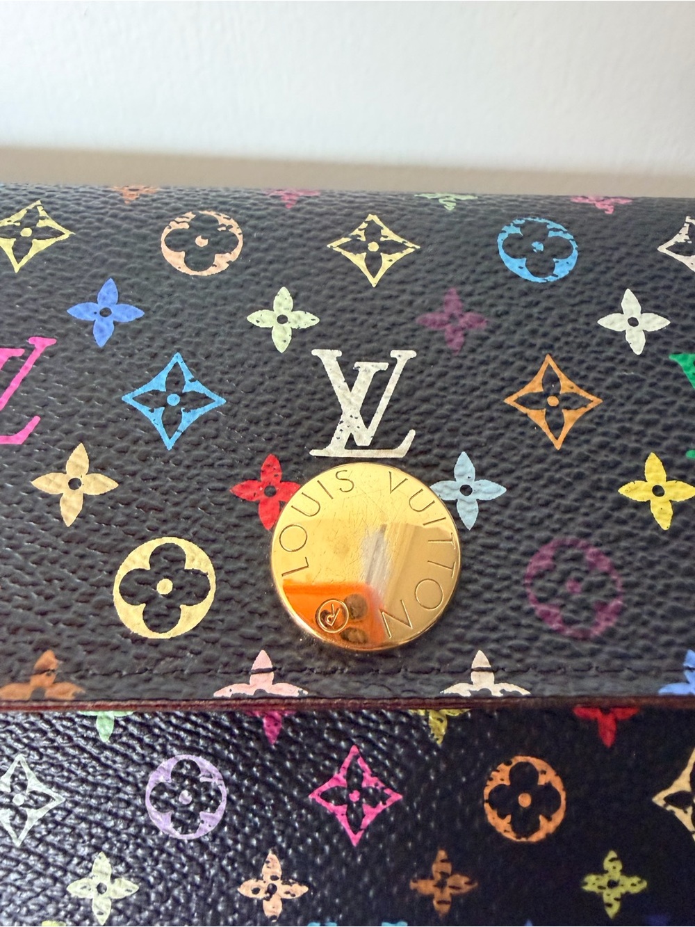 Louis Vuitton Brown Multicolor Monogram Continental Wallet interior pink - Picture 6 of 13